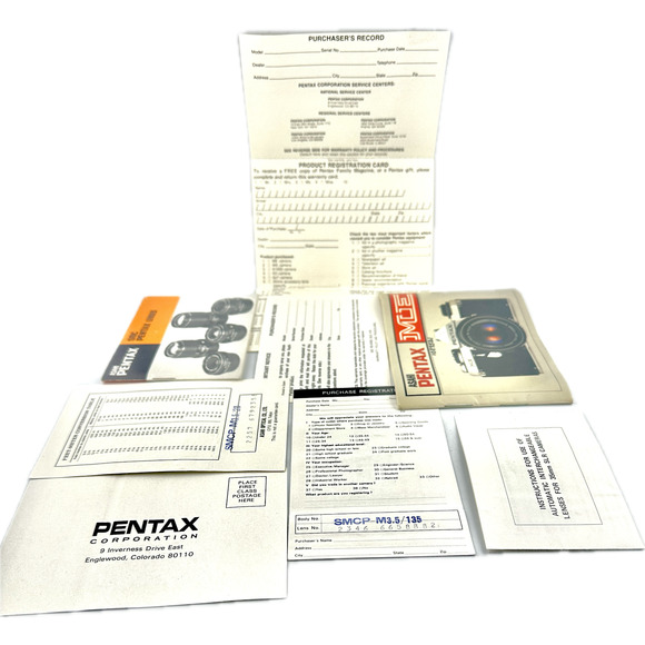 Vintage Asahi Pentax ME 35mm Film Camera Kit w/ SMC Lenses, Flash, Manuals &Case - Picture 12 of 16